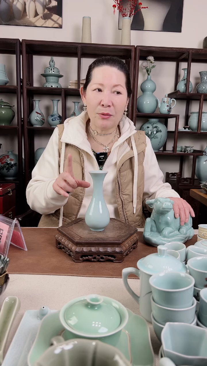 【闪购商品】杯纯手工 粉青 小玉壶春