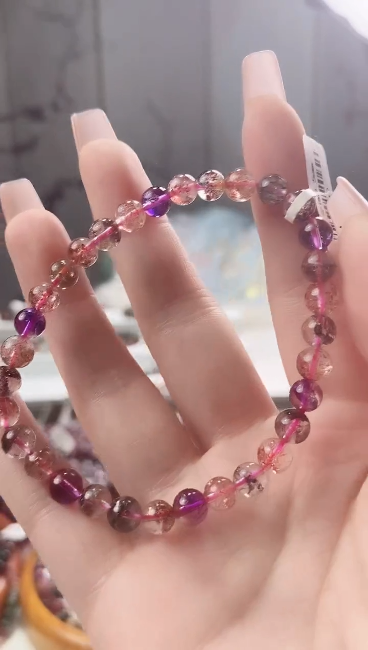 【闪购商品】烟晶手链银S925镶嵌6.5mm多人多样性发其一