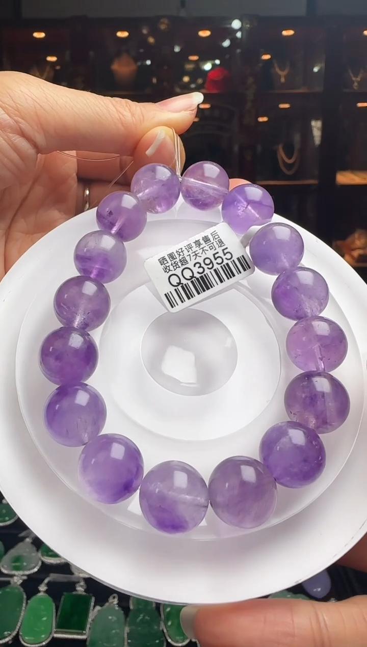 【闪购商品】水晶手串未镶嵌QQ3955紫超七水晶手串13