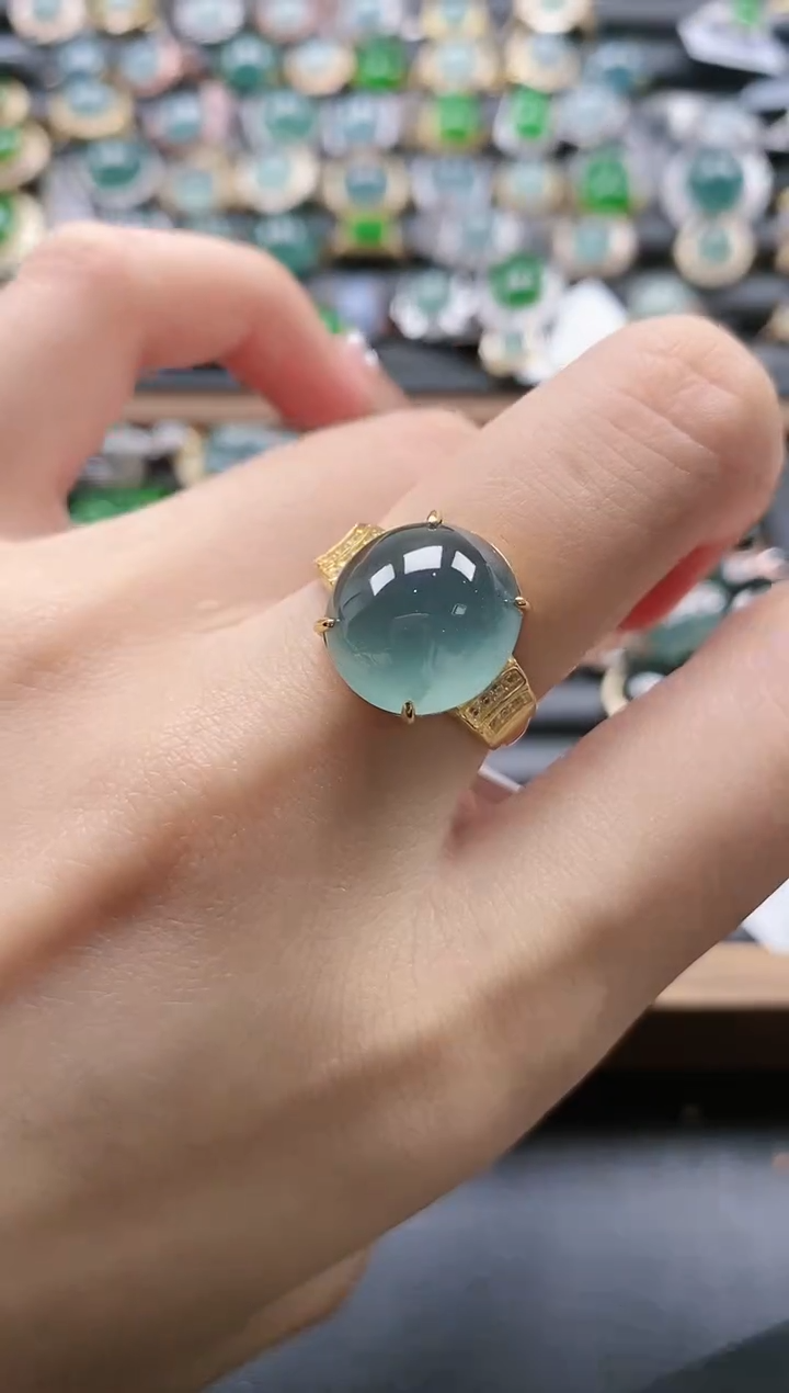 【闪购商品】翡翠戒指银S925镶嵌51151