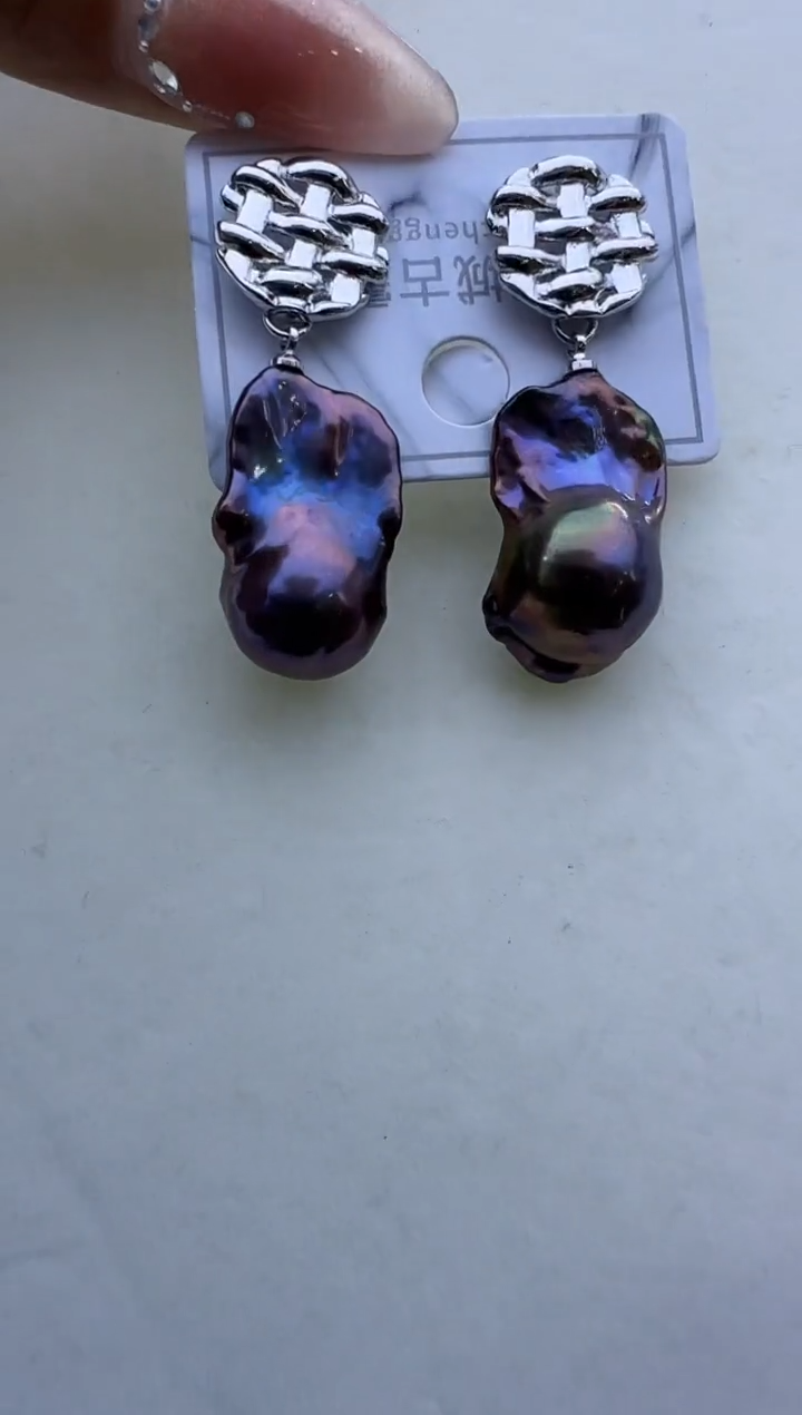 【闪购商品】淡水珍珠耳饰银S925镶嵌935