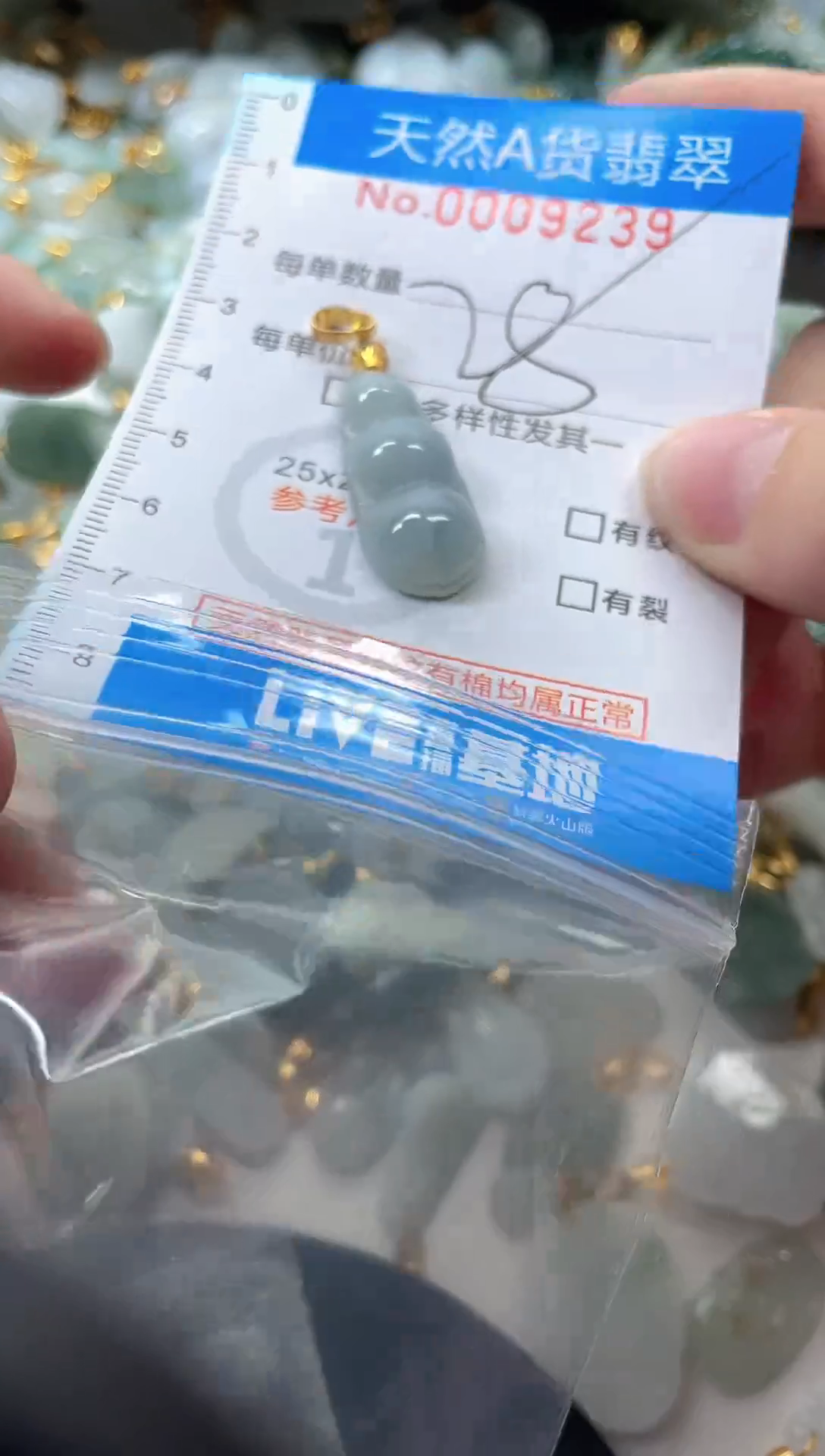 颈饰未镶嵌翡翠净货挂件-9239