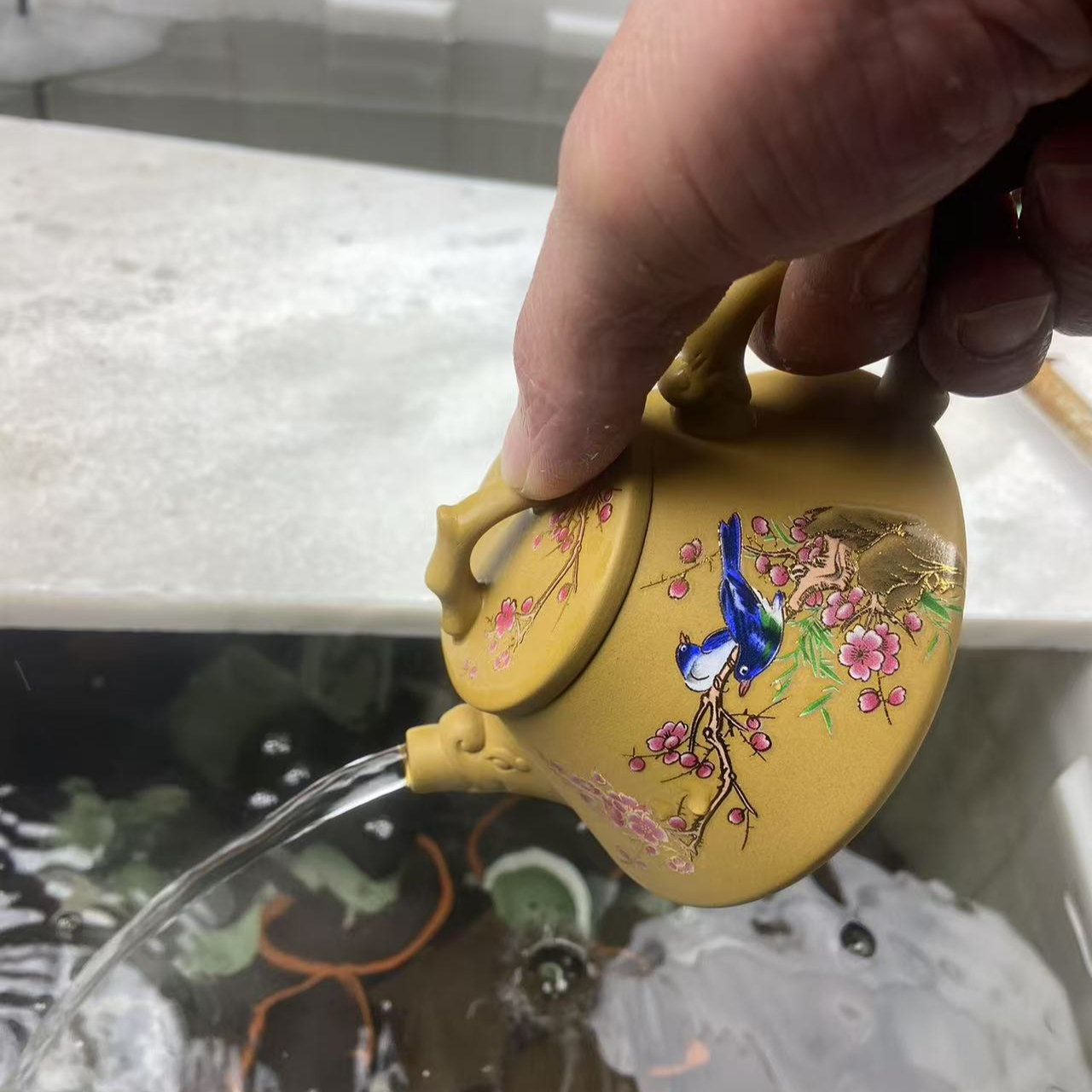 【闪购商品】Q黄段泥喜上眉梢（遇热变色）石瓢壶