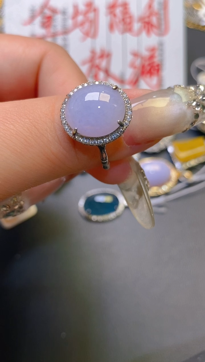 【闪购商品】翡翠耳饰银S925镶嵌天然A货翡翠1