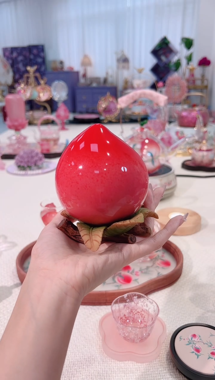 桃子茶叶罐/陶瓷