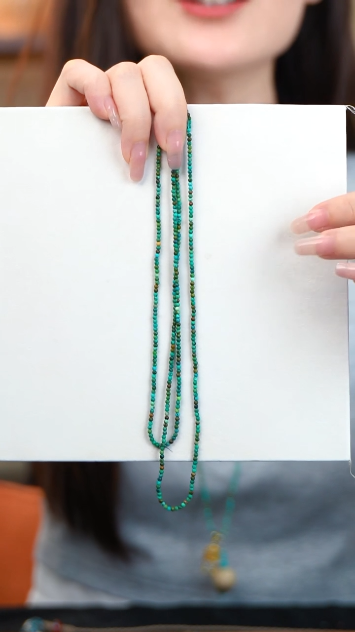 小米珠文玩挂件天然绿松