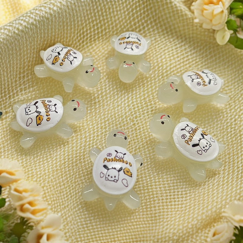 3.2cm三丽鸥小乌龟树脂夜光手绘眼睛嘴巴卡通可爱儿童玩具配件