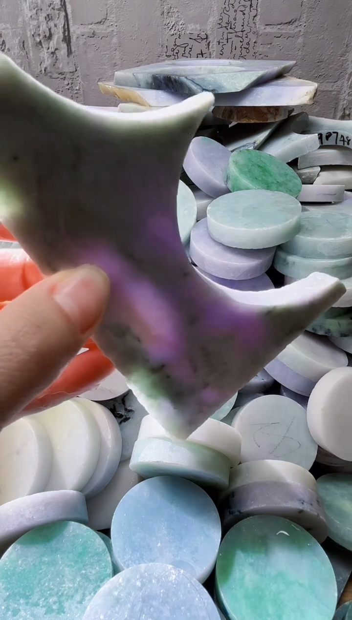 裸石翡翠天然翡翠A货玉 南 037