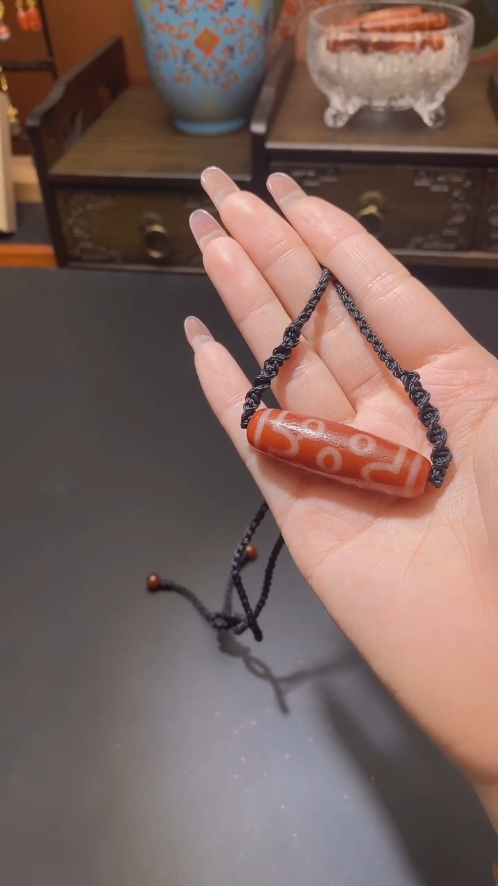 【闪购商品】玛瑙/玉髓颈饰未镶嵌美鸿红肉七眼锁骨链