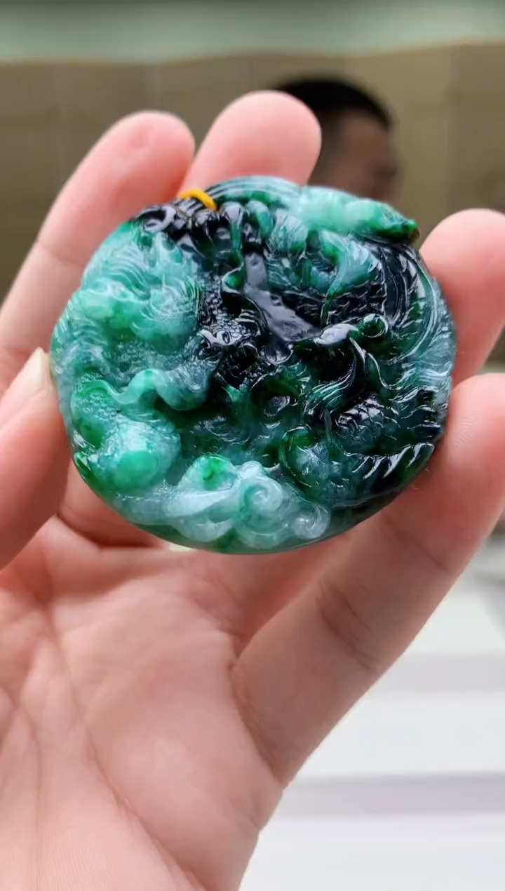 【闪购商品】定制翡翠未镶嵌4812bb-毛货挂件57