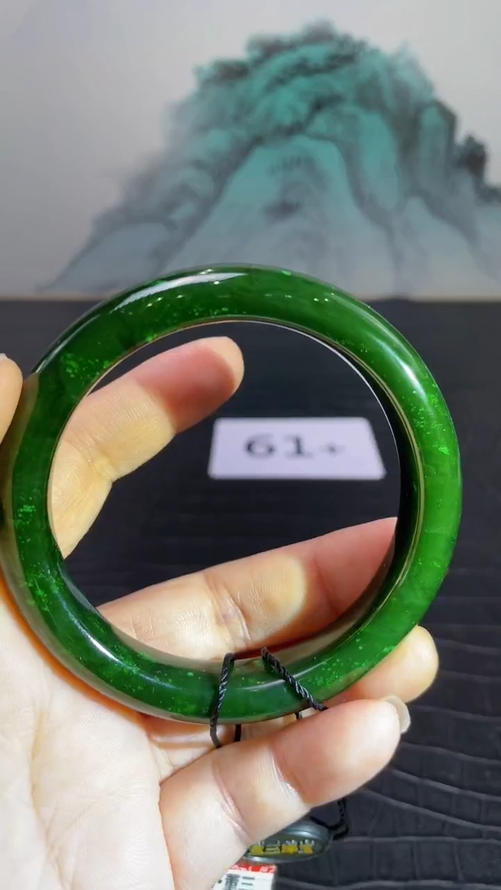 未镶嵌手镯和田玉（碧玉）雪*61+