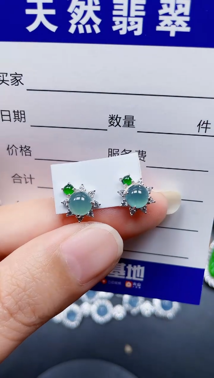 银S925镶嵌戒指翡翠167