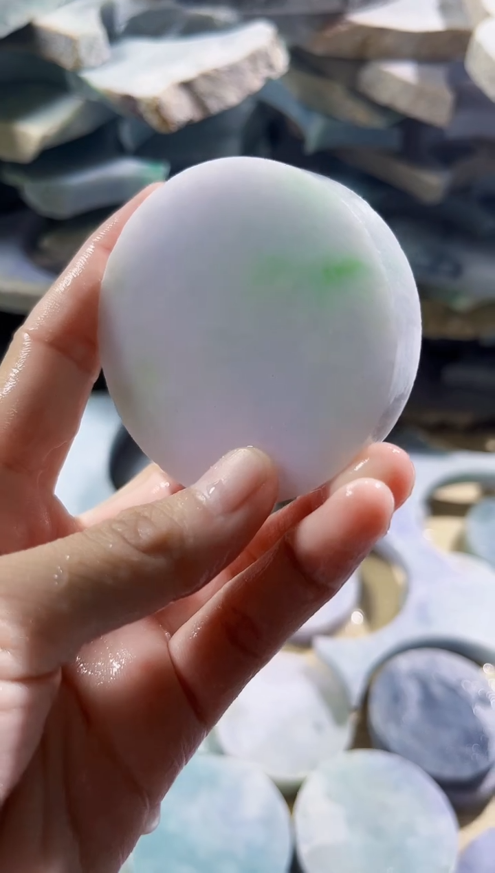 翡翠裸石缅甸翡翠A货柠106