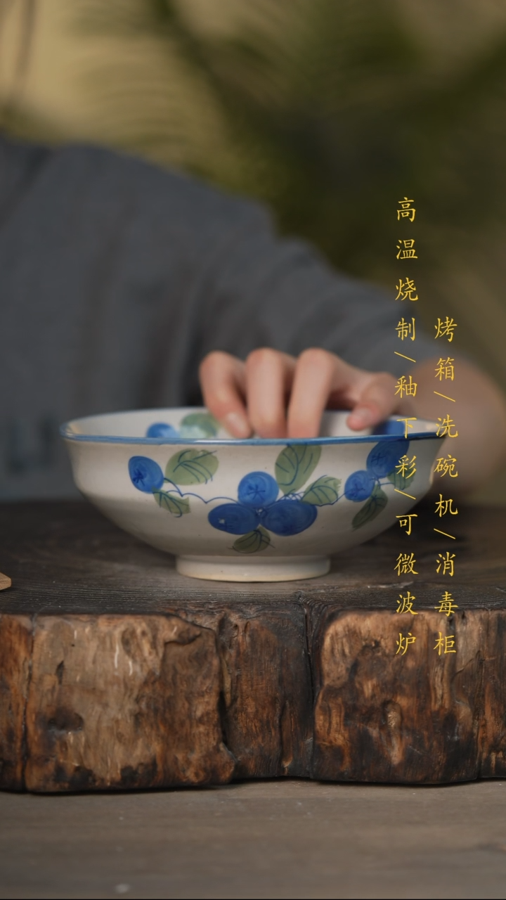 瓷片景德镇高温釉下彩可微波烤箱洗碗机