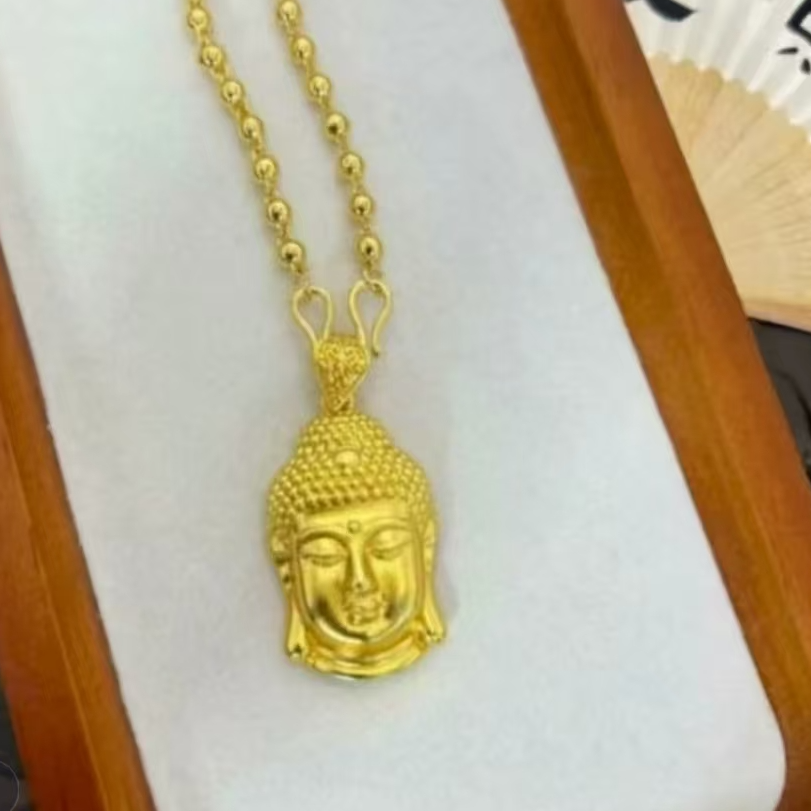 KHONGYE（猪猪链+佛头吊坠）精工新中式如来佛头女款弥勒佛百搭