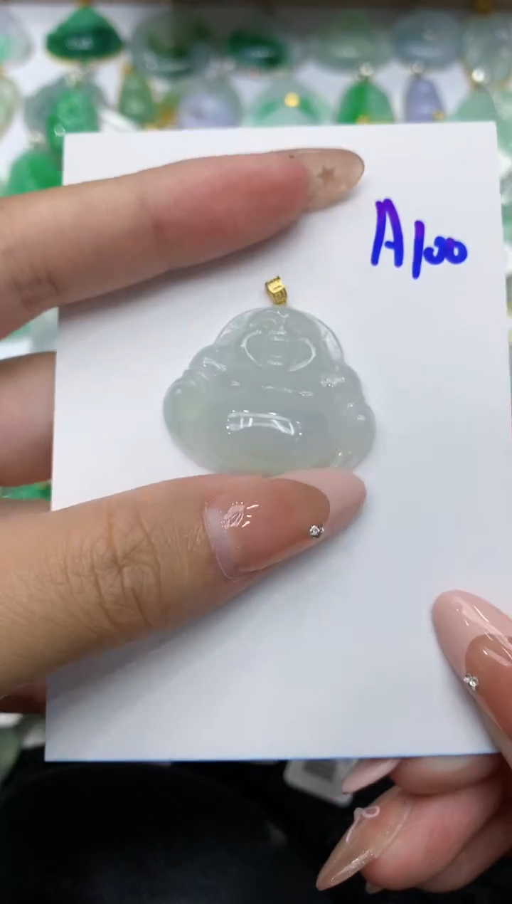 【闪购商品】翡翠颈饰18K金镶嵌111111111