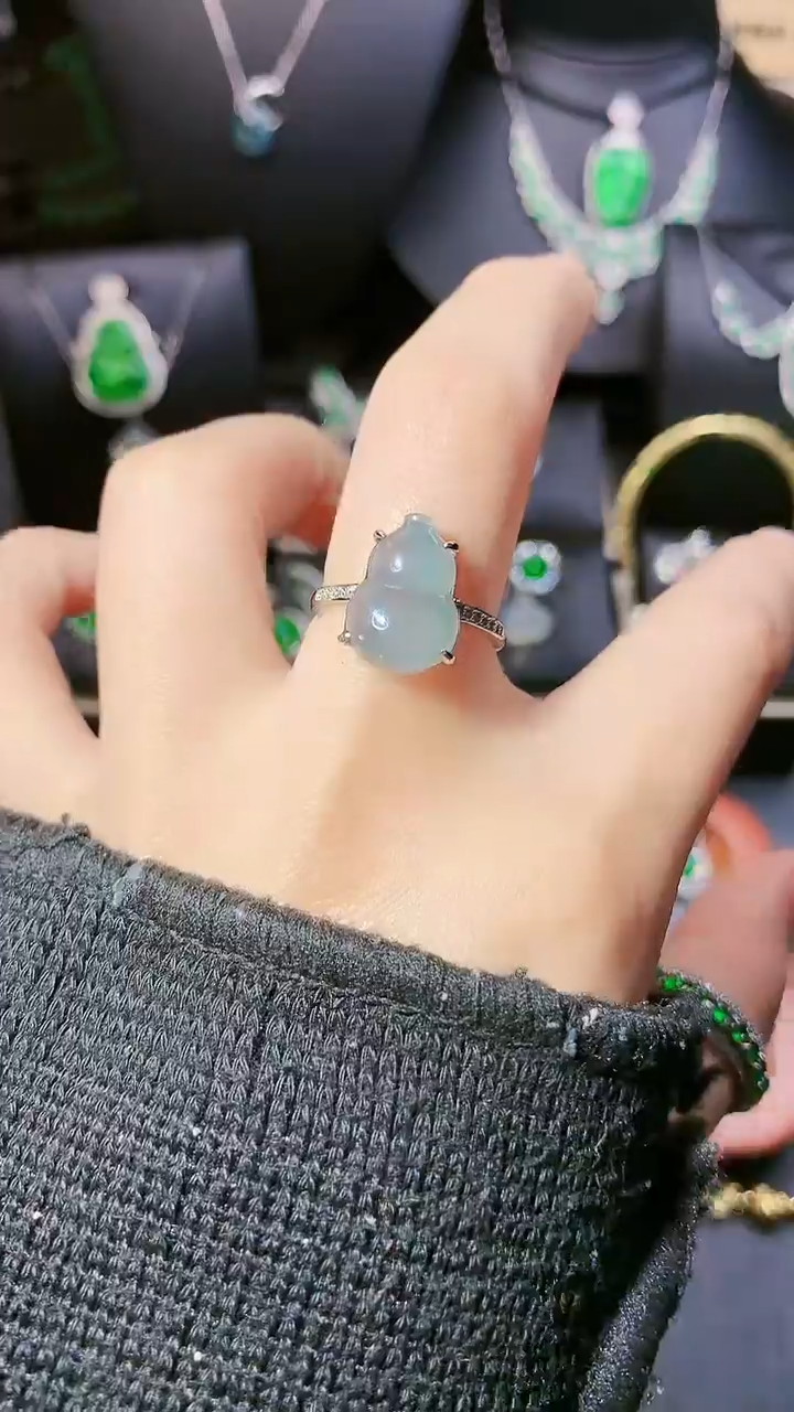 【闪购商品】翡翠戒指银S925镶嵌戒指
