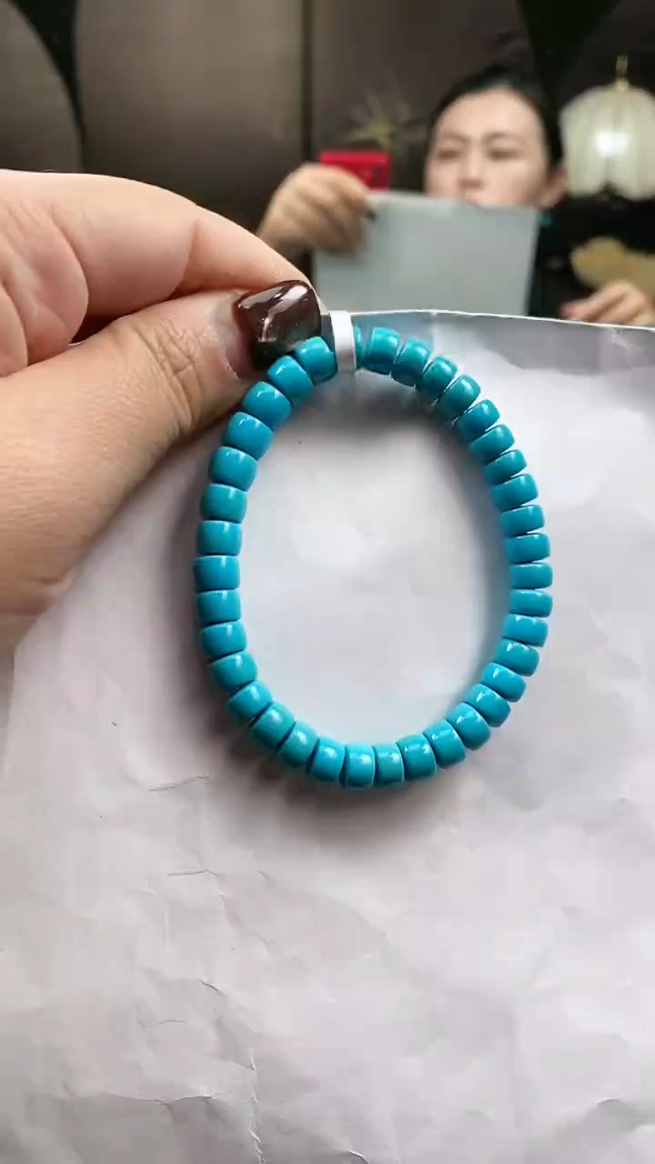 未镶嵌绿松石手串7mm+