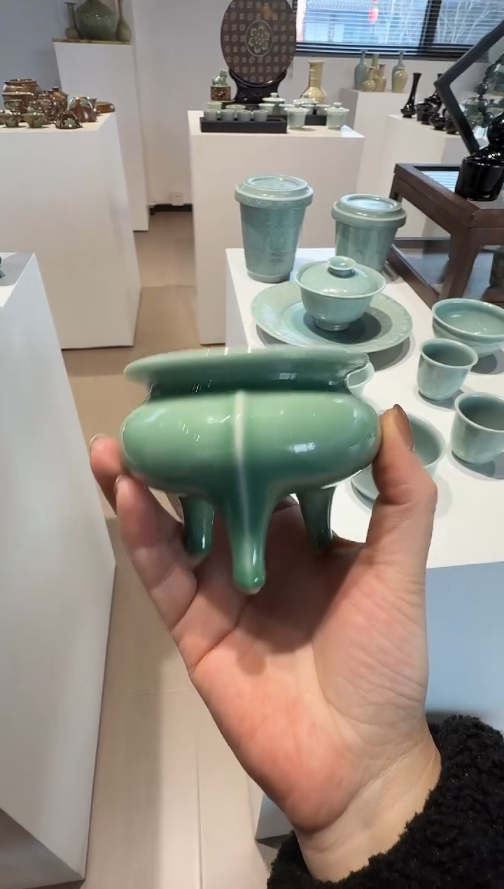 青瓷手工茶器包邮