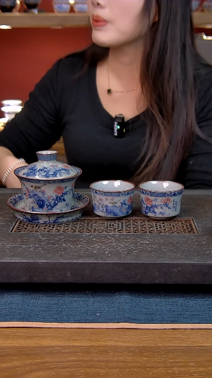 简装家用款3件套 老陶泥开片纹陶瓷茶具