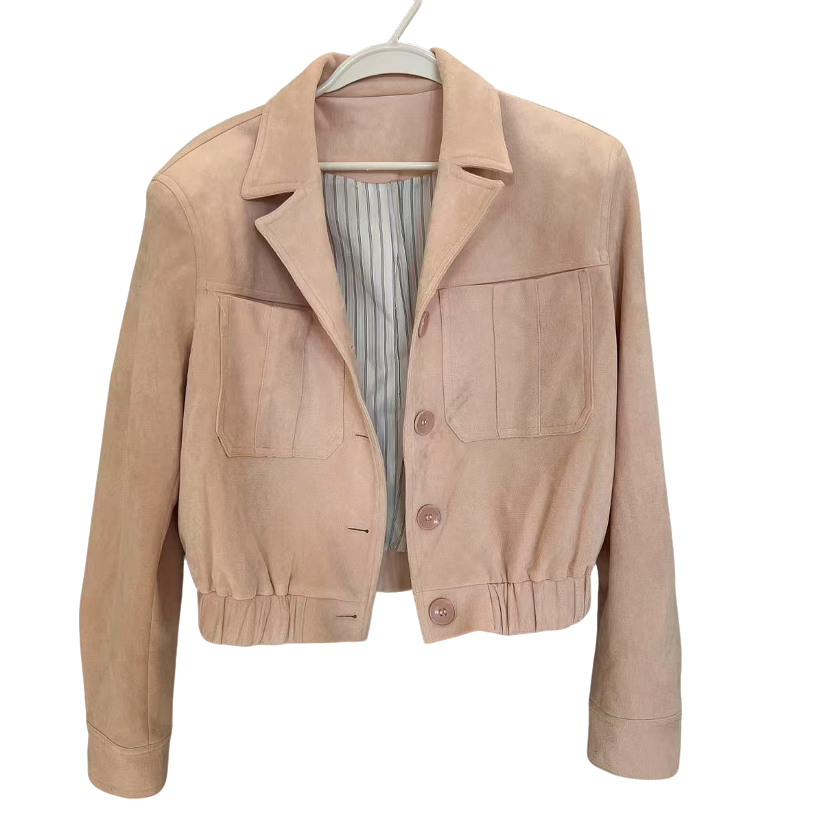 【H.MDSL】春季新款美拉德短韩系休闲双口袋夹克外套2506