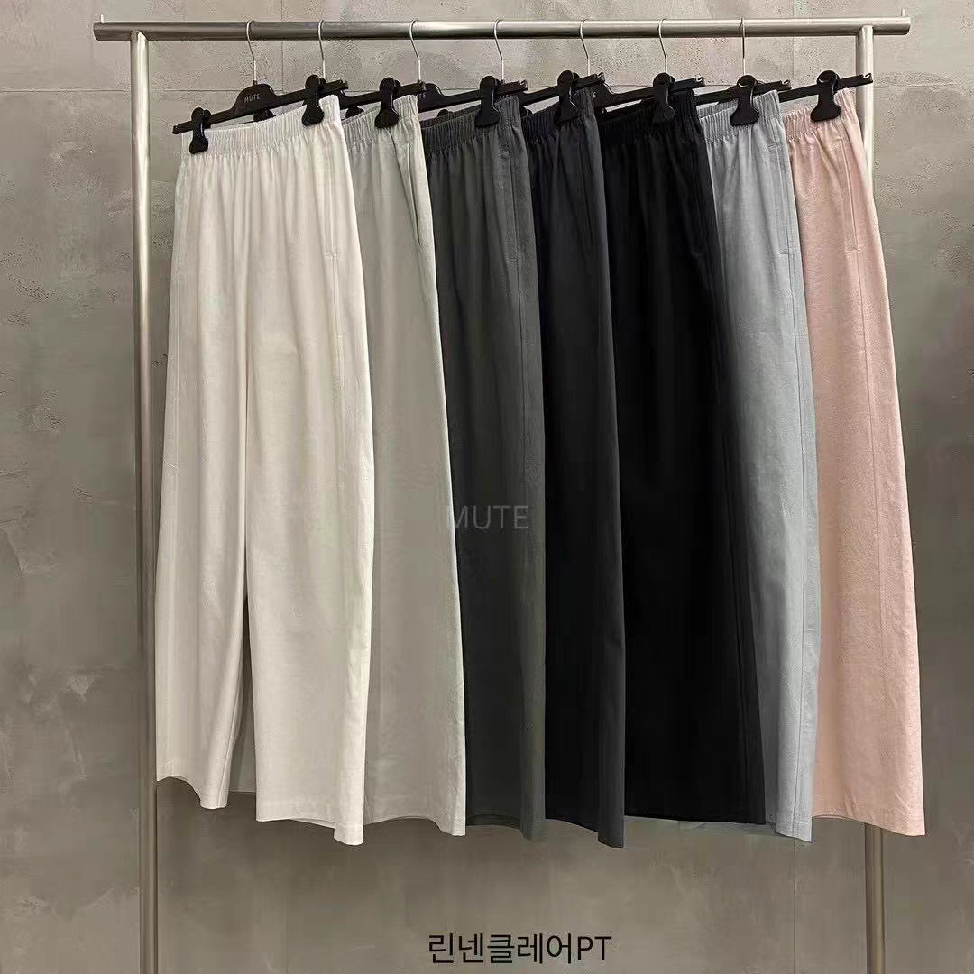 韩国MU多色布裤子 不退