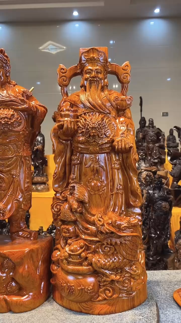 【闪购商品】古夷苏木木雕财神爷