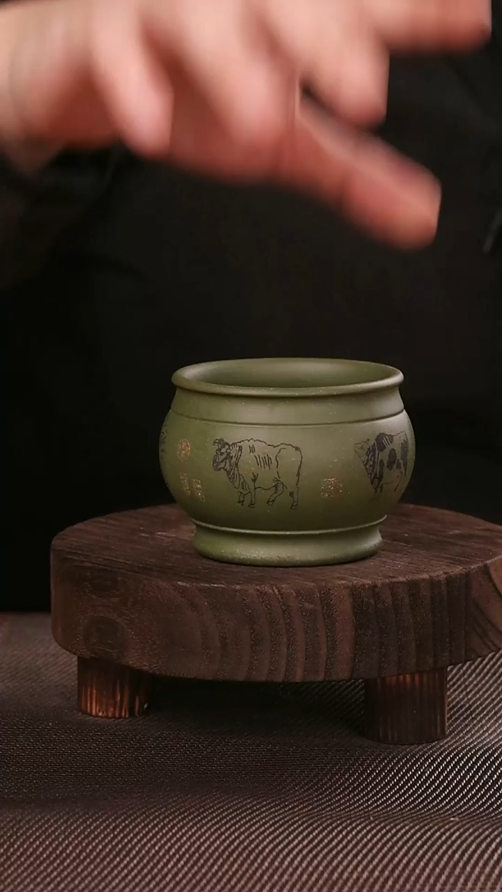 茶杯紫砂紫砂手工主人杯五牛