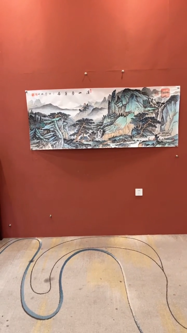 国画谢瑞新老师作品 溪山叠翠