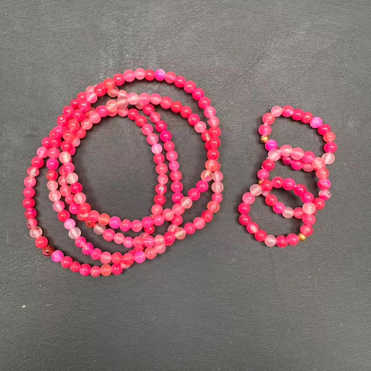 手链 桃红diy原创B056