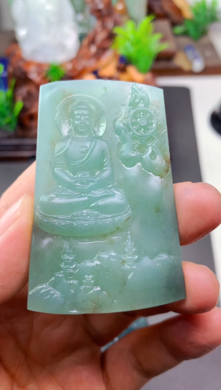 未镶嵌定制翡翠中**茶挂件