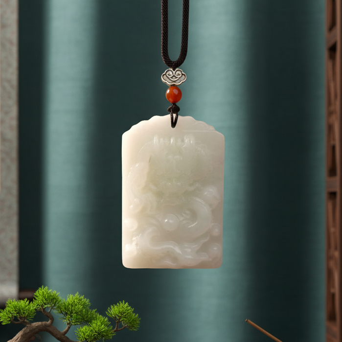 抖音质检先鉴后发出具和田玉证书保真天然和田玉龙牌