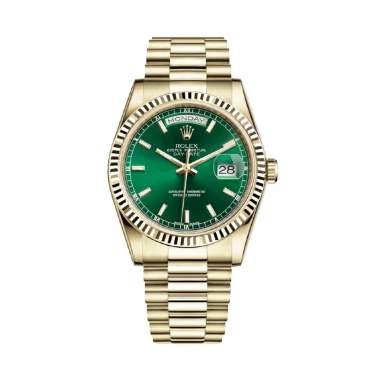 99新 Rolex/劳力士 哈奢馆/名表/劳力士/星期日历118238/21全套