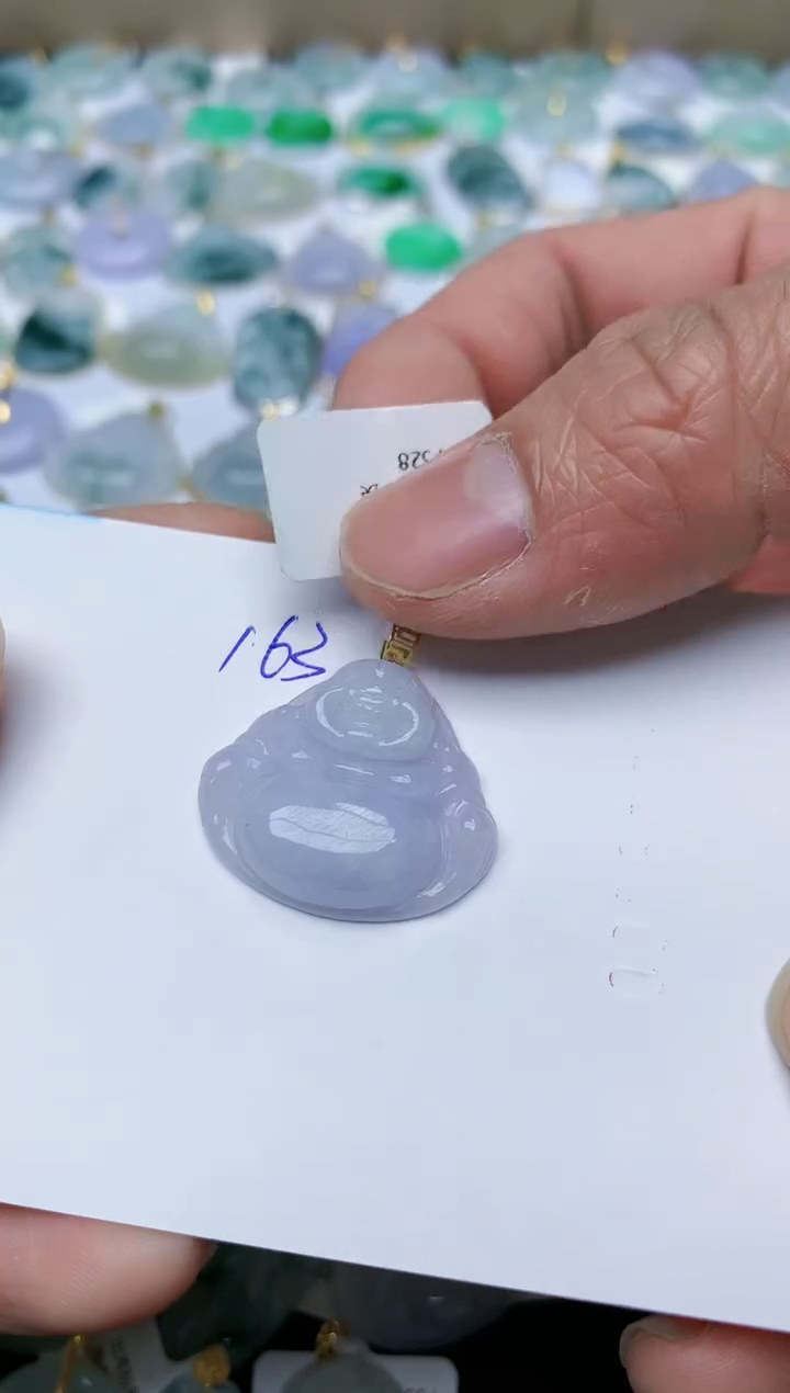 【闪购商品】翡翠颈饰18K金镶嵌天然翡翠A货    