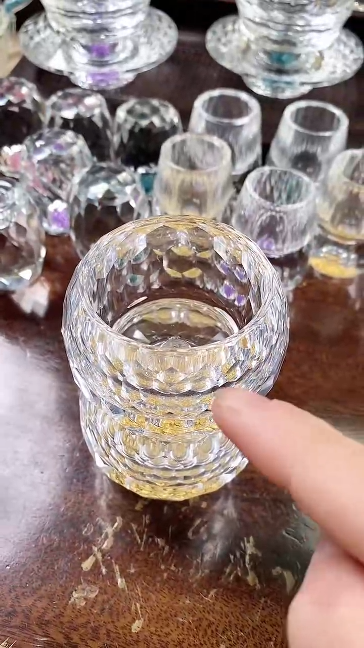 【闪购商品】玺宴新款水晶罗汉杯金箔2个装