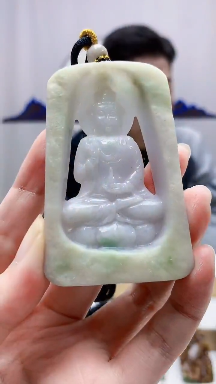 未镶嵌定制翡翠4917zm-毛货挂件观音53