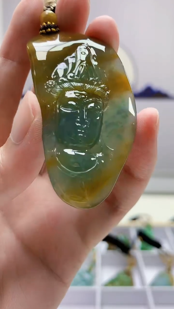 定制翡翠未镶嵌4898zm-毛货挂件187
