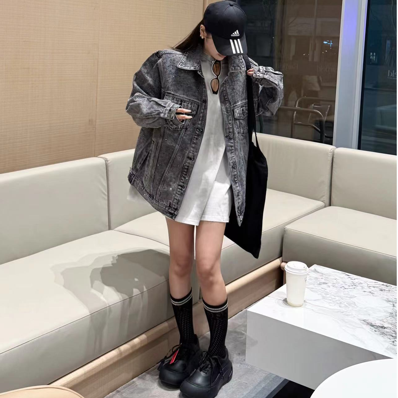 宠儿【2025春款财神韩版满钻重工时尚百搭牛仔外套】