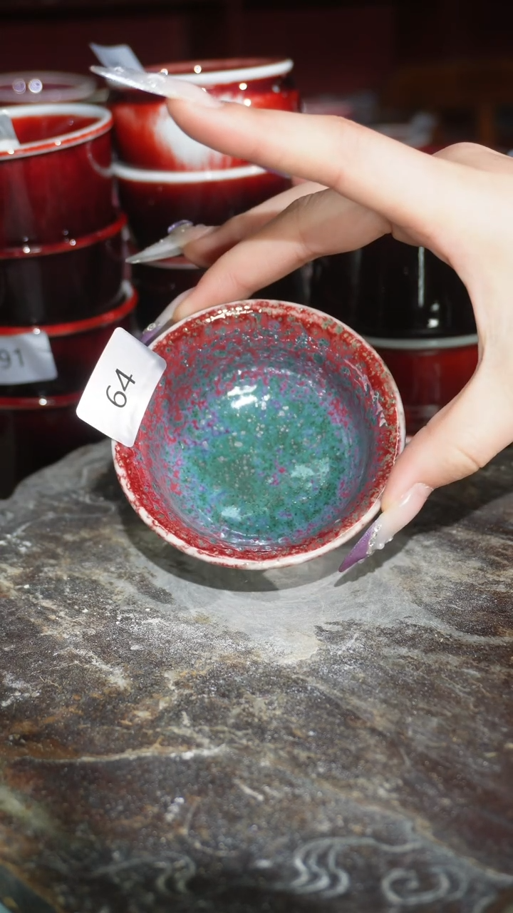 摆件陶精品窑变钧瓷茶器
