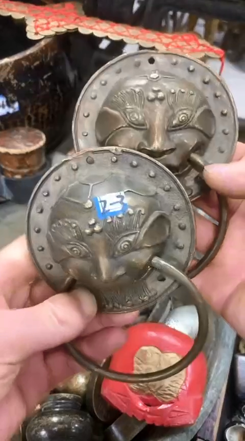 【闪购商品】一物一拍编号门环一对