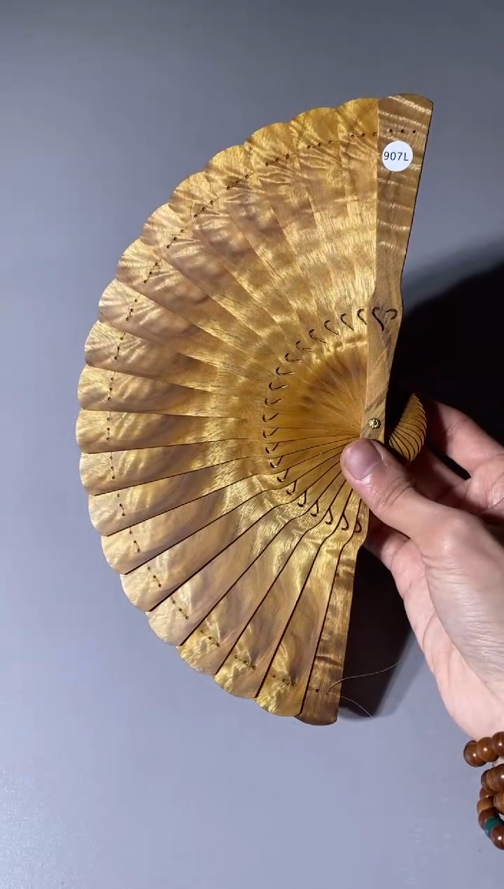 【闪购商品】金丝楠907号15cm金丝楠木小叶桢楠扇子