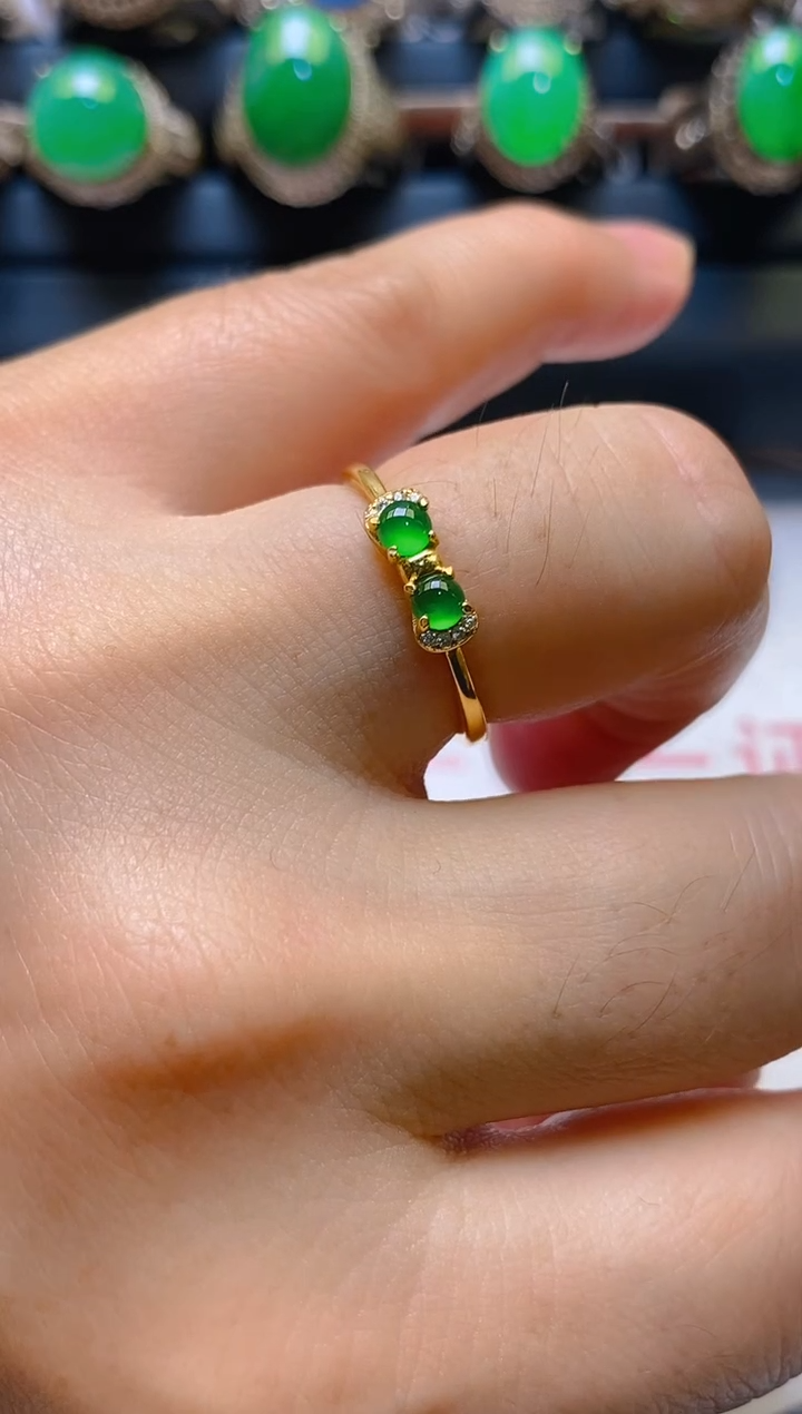 【闪购商品】翡翠耳饰银S925镶嵌天然A货翡翠1