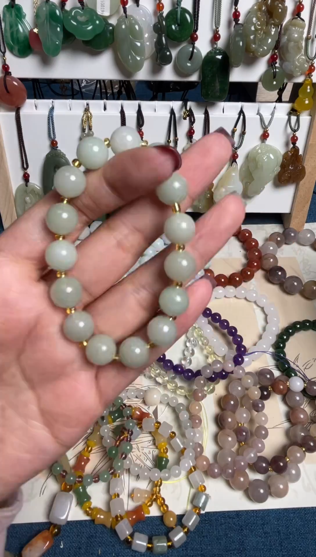 未镶嵌手串石英质玉单圈手串