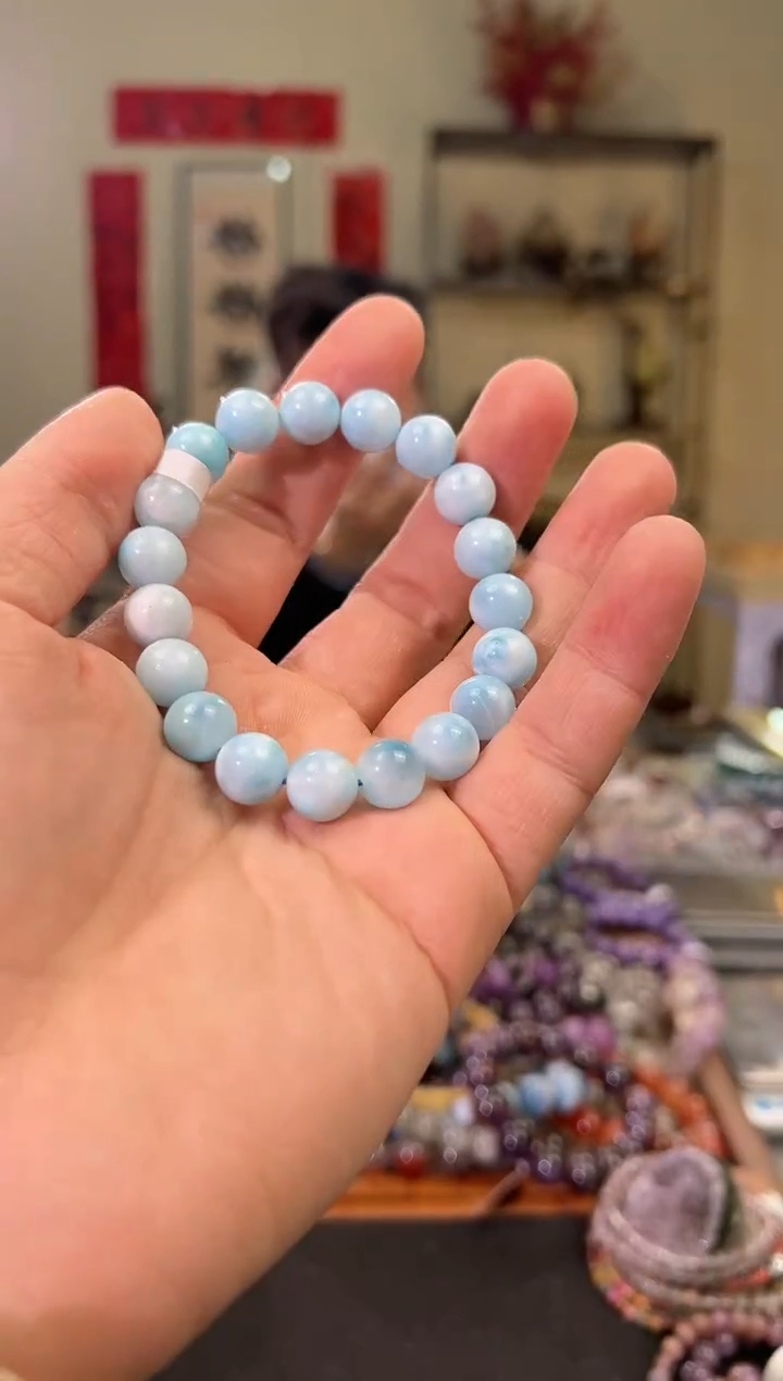 【闪购商品】针钠钙石（海纹石）手串未镶嵌10.5海纹石（多样性发其一）