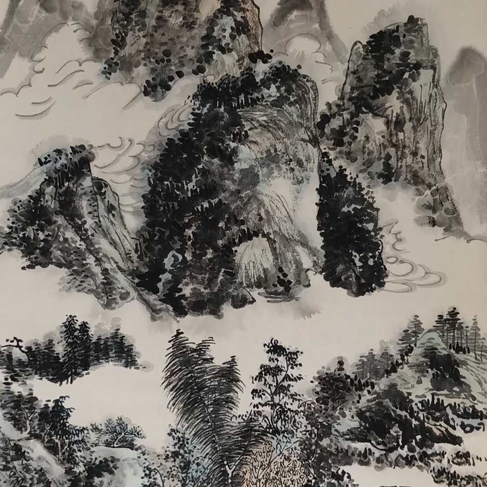 【辽拍】V250709-2-413《山水》（3.7平尺) 纸本镜片 DD26