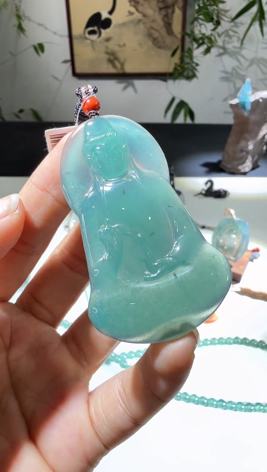 吊坠(不含链)未镶嵌翡翠观音