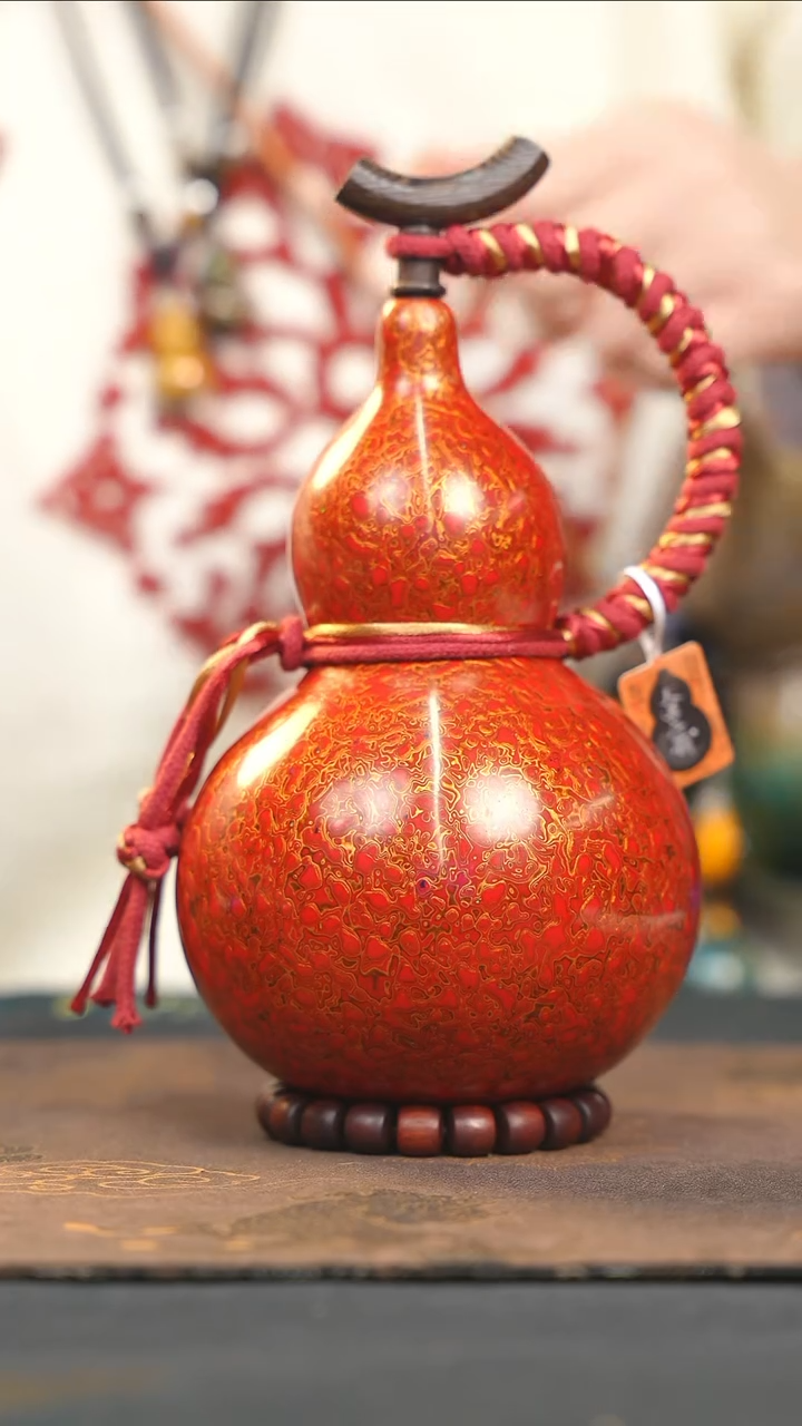 【闪购商品】WE125·漆艺酒葫芦不包手串及旋转底座