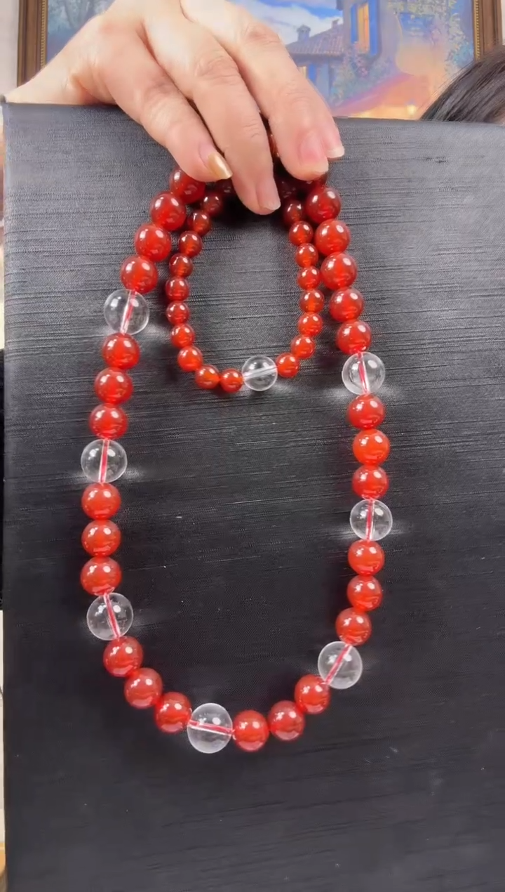 颈饰银S925镶嵌水晶天然