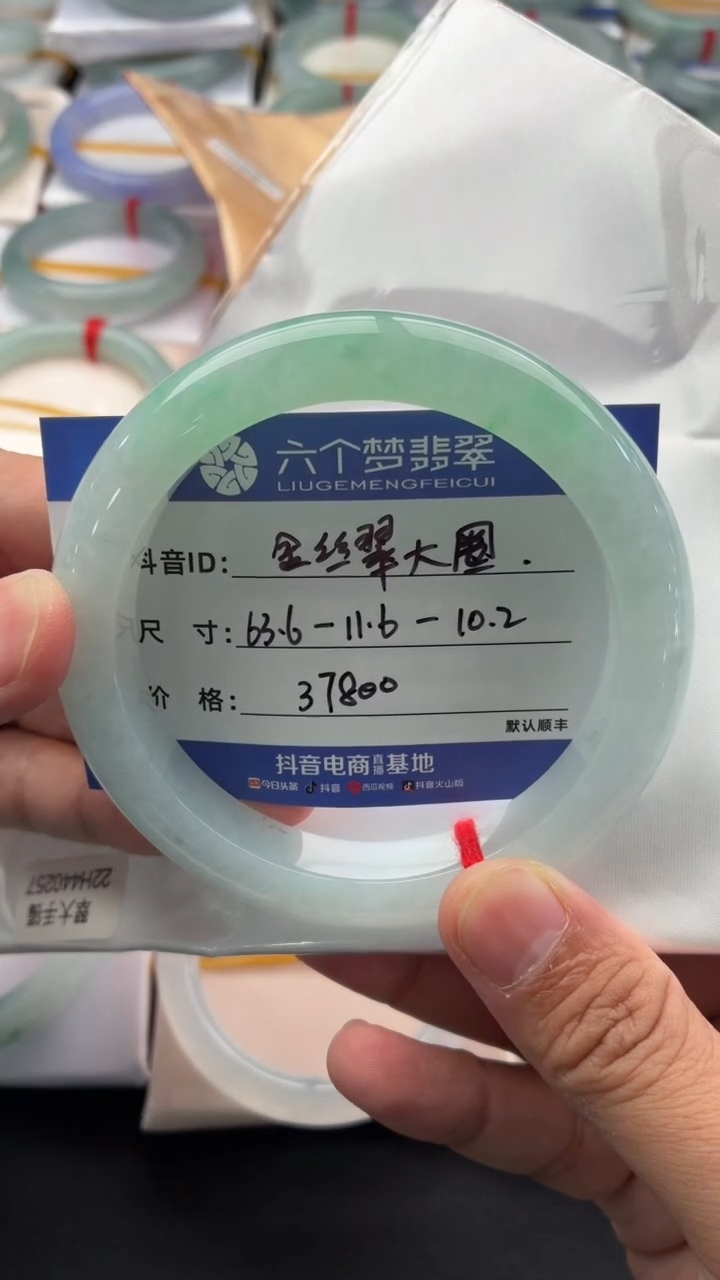 未镶嵌手镯翡翠金丝翠大圈 