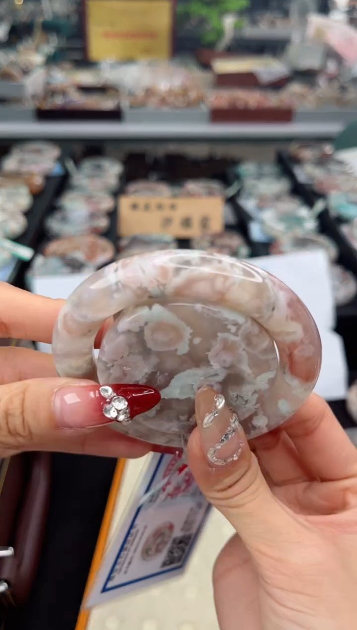 【闪购商品】石英质玉手镯未镶嵌53圈口（赠品镯心）S9006